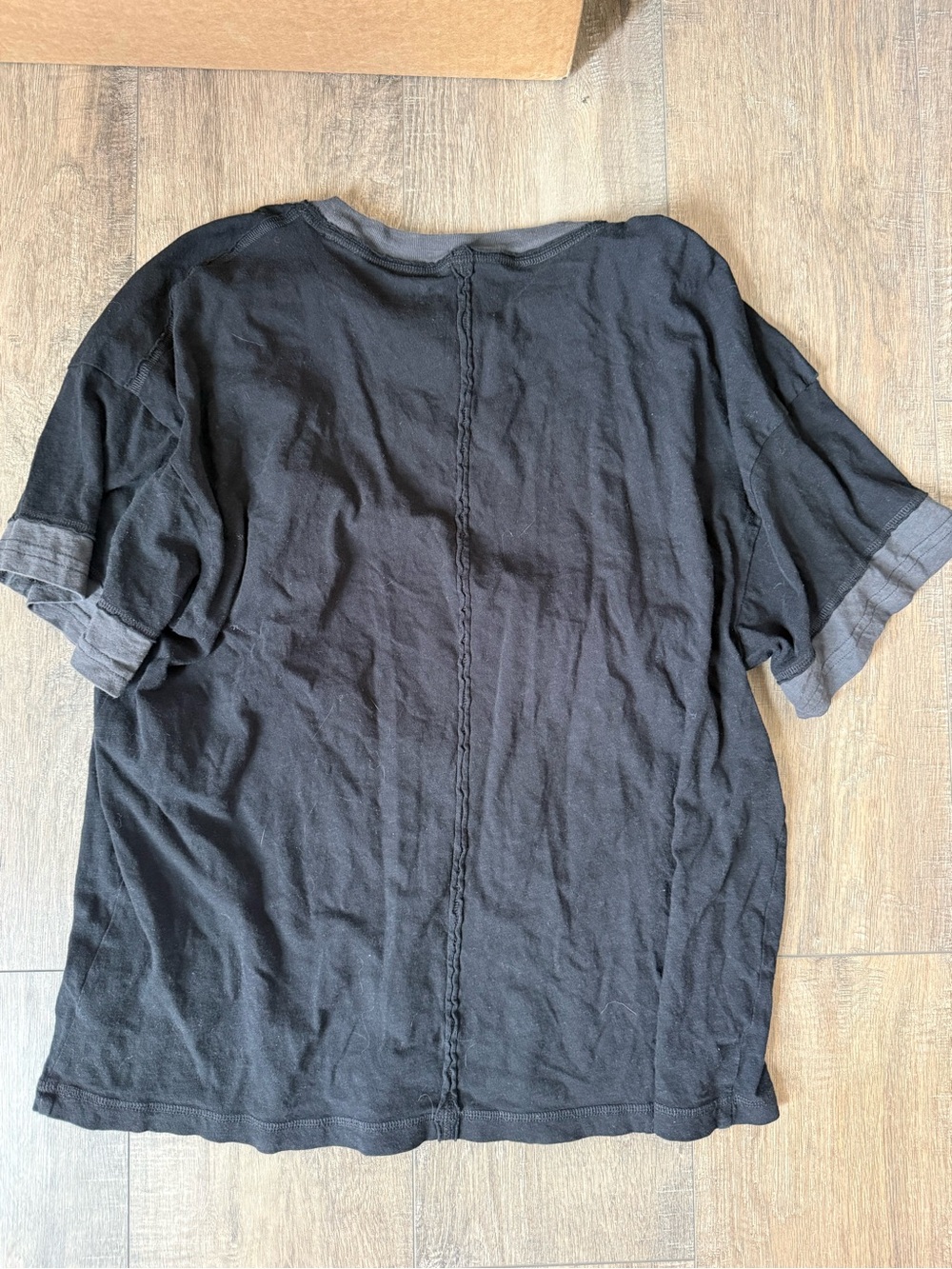aerie Black Short-Sleeve Crewneck Tee